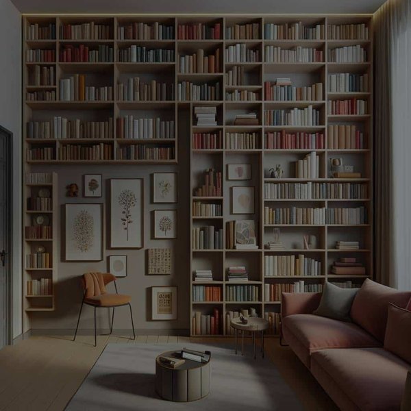Comment concevoir une bibliothèque murale sur mesure pour un salon étroit ?